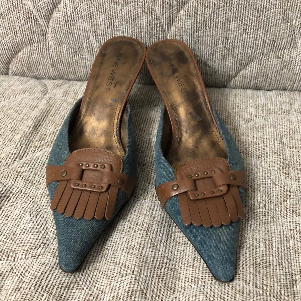Nine West small heal sandals size 8M
